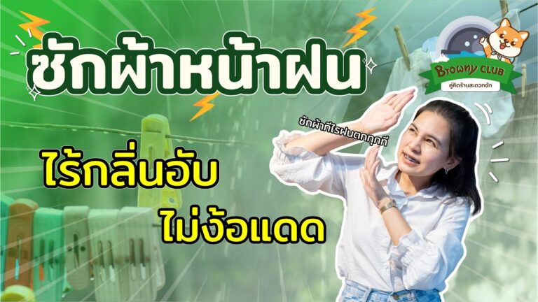 6 เทคนิคซักผ้าหน้าฝนให้ไร้กลิ่นอับ ไม่ง้อแดดที่ ร้านสะดวกซัก Browny Wash & Dry