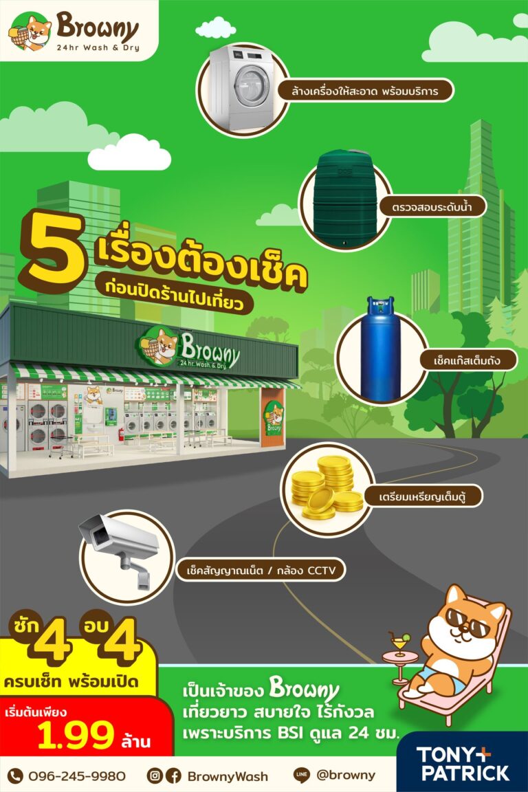 5 เช็คลิสต์ เตรียมร้านให้พร้อมก่อนพัก… เจ้าของร้าน Browny พักผ่อนได้แบบชิลล์ๆ! 🐶เที่ยวสบายใจ ไร้กังวล