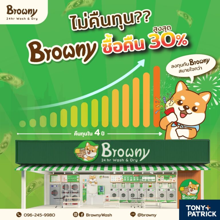 ลงทุนร้านสะดวกซักแบบอุ่นใจ คืนทุนไวใน 4 ปี พร้อมการันตีรับซื้อคืนสูงสุด 30%!